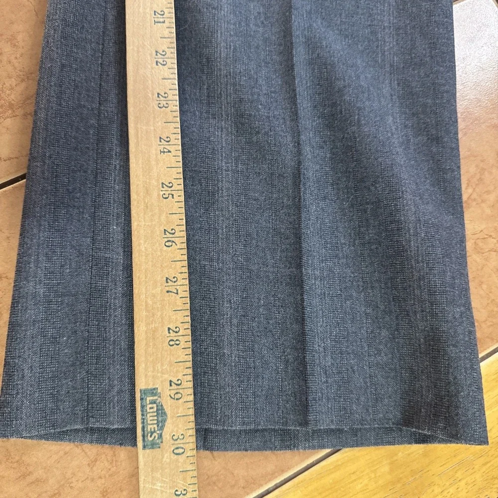 VTG Van Julian 2 Pc Wool Suit Blue Stripe Jacket Sz 44L Pants 38 x 30 USA Made